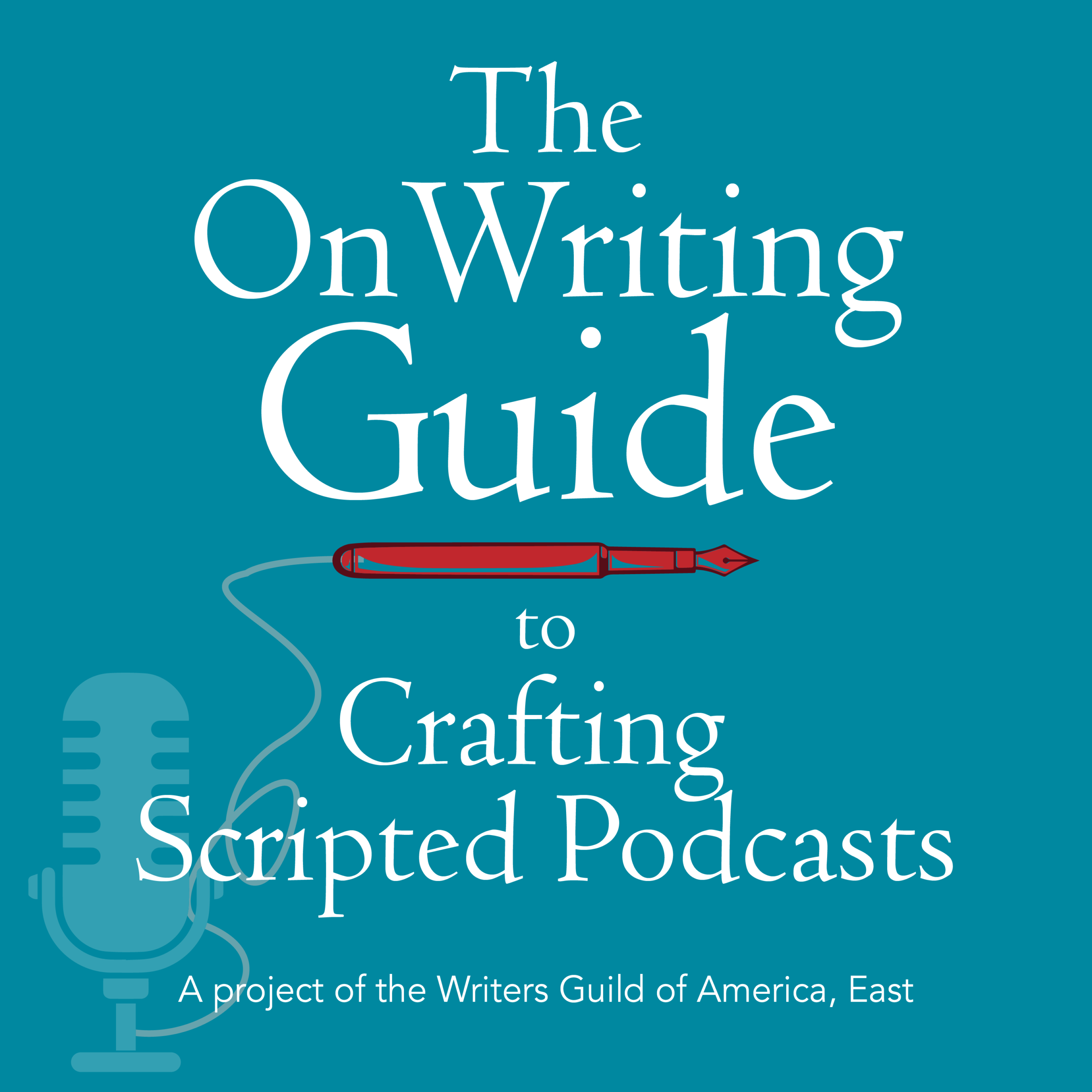 The OnWriting Guide to Crafting Scripted Podcasts logo.