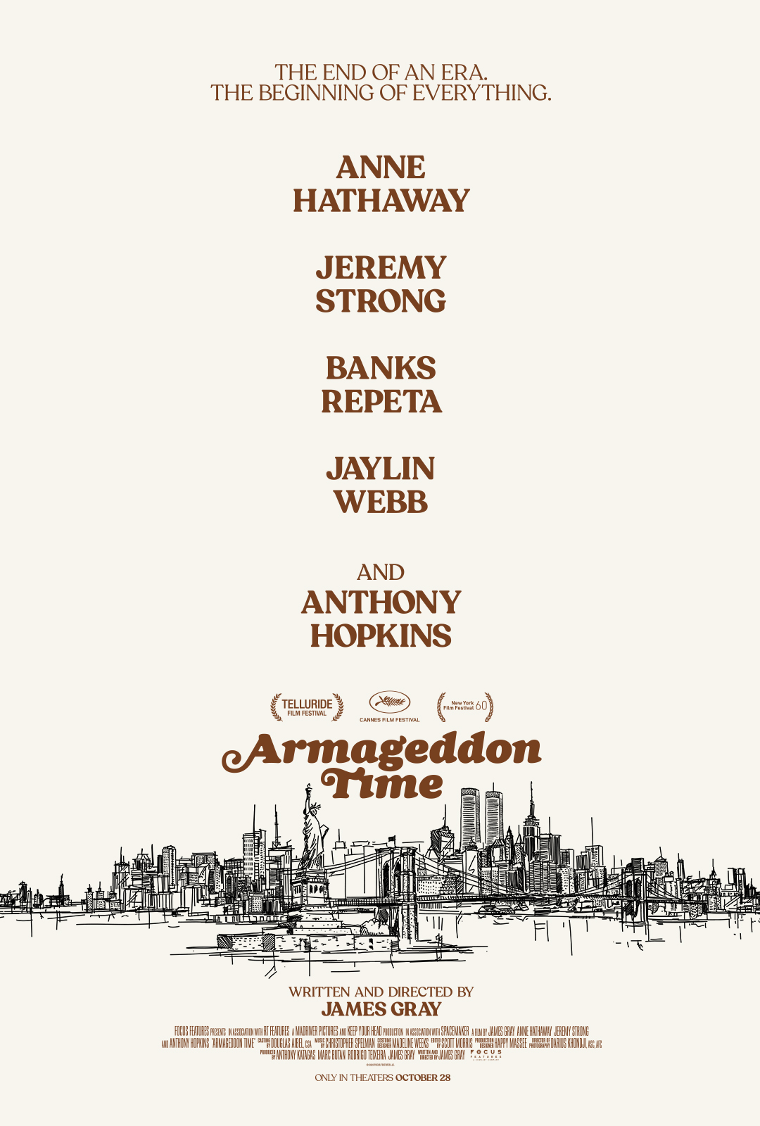 Promotional poster for ARMAGEDDON TIME
